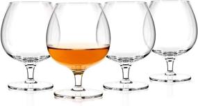 img 4 attached to Luxbe Crystal Handcrafted Lead-Free 12oz Glassware