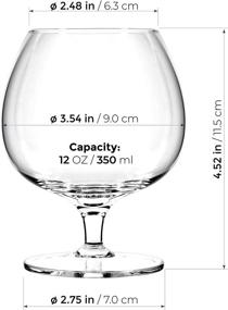 img 1 attached to Luxbe Crystal Handcrafted Lead-Free 12oz Glassware