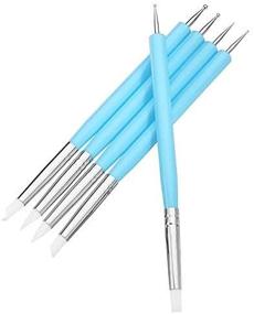 img 3 attached to 5-Piece Set of Soft Pottery Clay Tools: Silicone & Stainless Steel Two-Head Sculpting Shaper for Polymer Modelling Art - Blue