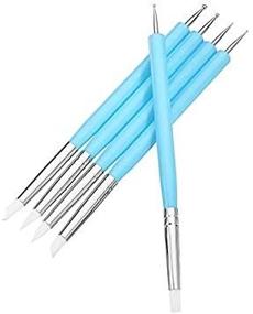 img 2 attached to 5-Piece Set of Soft Pottery Clay Tools: Silicone & Stainless Steel Two-Head Sculpting Shaper for Polymer Modelling Art - Blue