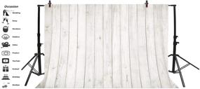 img 2 attached to Yeele 7x5ft Vintage Wood Backdrop: Retro Rustic White and Gray Wooden Floor Background for Photography, Photo Booths, and Video Shoots - Vinyl Studio Props for Kids and Adults