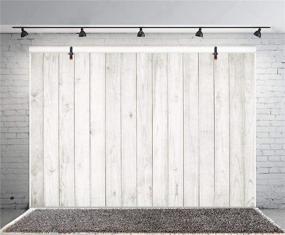 img 1 attached to Yeele 7x5ft Vintage Wood Backdrop: Retro Rustic White and Gray Wooden Floor Background for Photography, Photo Booths, and Video Shoots - Vinyl Studio Props for Kids and Adults