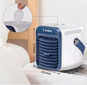 img 3 attached to 🌬️ Portable 3-in-1 Air Cooler Fan with Spray Humidification, Purifier, and 2000mAh Rechargeable Battery - 3 Fan Speeds, 7 Colors LED Lights Cycle Gradient - Ideal for Home, Kitchen, Office (Model: 1109)