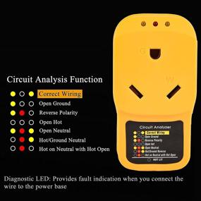 img 1 attached to 🔌 Micozy RV Integrated Surge Protector: 30 Amp Adapter with Circuit Analyzer, LED Indicator Lights, and 30 Amp Male to Female Wiring for RV Trailers