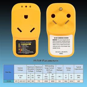 img 3 attached to 🔌 Micozy RV Integrated Surge Protector: 30 Amp Adapter with Circuit Analyzer, LED Indicator Lights, and 30 Amp Male to Female Wiring for RV Trailers