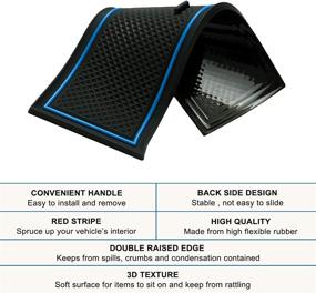 img 1 attached to JKCOVER Compatible With Subaru WRX 2015-2020 2021 Center Console Liner Accessories Premium Custom Interior Cup Holder Inserts