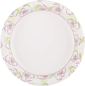 img 3 attached to 🌸 Glad Disposable Paper Plates - All Occasion, Round - Soak Proof, Cut Proof - Microwaveable Heavy Duty Plates - 8.5" Diameter - 50 Count Bulk - Pink Flower Print