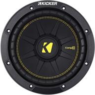 kicker 44cwcd84 compc 8-дюймовый сабвуфер - 200вт rms мощность и 400вт пиковая мощность, двойная голосовая катушка автомобильного аудио динамика, черный. логотип