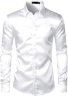 zeroyaa luxury button shirts zlcl14 white: elevate your style with sophistication logo