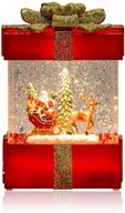 🏻 peiduo christmas clearance lighted snow globe music box animated, santa claus glittering lantern lamp for christmas decor, holidays tabletop decoration, 3 aa battery or usb logo