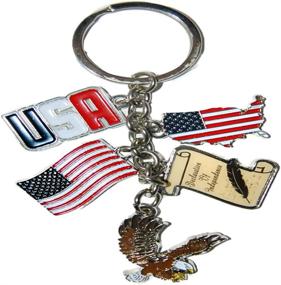 img 1 attached to Patriotic Keychain Featuring Deceleration Independence
