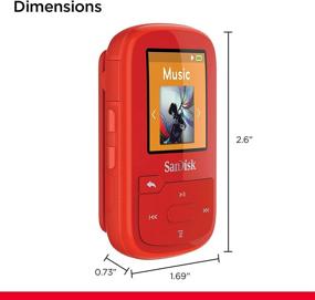 img 3 attached to SanDisk 16GB Clip Sport Plus MP3 Player Red - Bluetooth, LCD Screen, FM Radio - SDMX28-016G-G46R: The Ultimate Music Companion