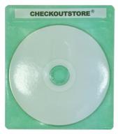 checkoutstore (100) премиум cd двусторонний пластиковый конверт для хранения (зеленый) логотип