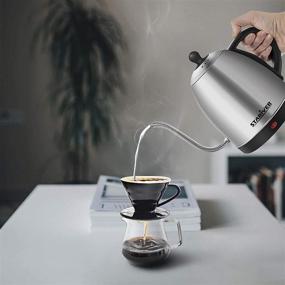 img 3 attached to 🍵 Stariver Gooseneck Electric Kettle – 1L Water Boiler & Pour Over Tea Pot with Fast Heating, Stainless Steel for Coffee & Tea, Auto-Shut Off, Boil-Dry Protection Technology