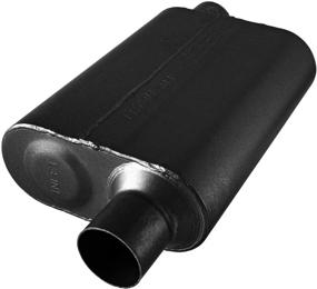 img 1 attached to 🔊 Flowmaster 8042543 40 Series Muffler 409S - 2.50 Offset IN / 2.50 Offset OUT - Black Finish for Aggressive Sound