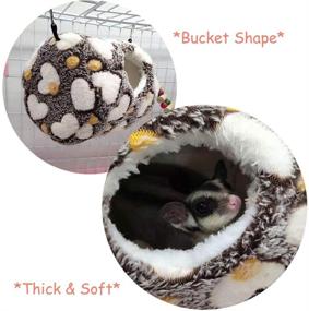 img 1 attached to 🐭 OnCPCare Hanging Tunnel: Cozy Sugar Glider Hammock Nest & More for Small Animals—Hamsters, Hedgehogs, Gerbils, Rats, and More