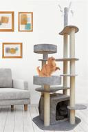 🐱 ultimate cat haven: the perfect indoor cat tree tower for big cats/kittens - includes scratching posts, perch, toys, and more! logo