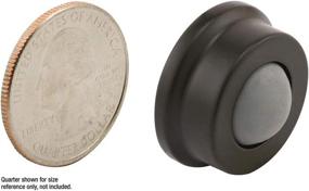 img 1 attached to 🚪 Bronze Finish Small & Unobtrusive Prime-Line J 4648 Door Stop with Rubber Bumper, 1 Inch OD (Pack of 1)