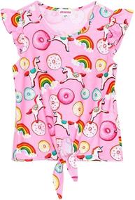 img 4 attached to 🌌 Sleeve Shirts with Lantern Cosmic Design for JESKIDS Girls' Clothing