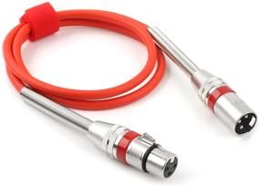 img 2 attached to 🎛️ DISINO 6 Pack Multi-Color XLR Patch Cables - High-Quality 3-Pin Balanced XLR Male to Female Microphone Cable Mic Cords - 3.3ft/1M Length