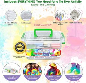 img 1 attached to 🎨 All-in-One Tie-Dye Party Kit: 18 Pre-Filled Bottles | Fun and Easy Group Activity | Perfect Fashion Design Kit for Kids and Large Groups