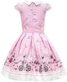 img 3 attached to Vintage Sunshine 50's Children's Girls Dress - BlackButterfly Kids 'Olivia'