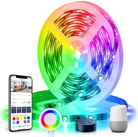 img 4 attached to 🌈 DreamColor LED Strip Lights, TASMOR 16.4ft RGBIC Smart WiFi Light Strip Music Sync RGB Light Strips for TV, Bedroom, Home, Party - Compatible with Alexa, Google Home - Waterproof Color Changing LED Lights