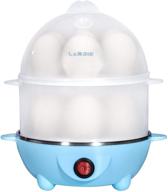 🥚 electric egg boiler cooker - rapid poacher, 7-14 capacity, soft/medium/hard boiled or poached, auto shut-off, blue логотип