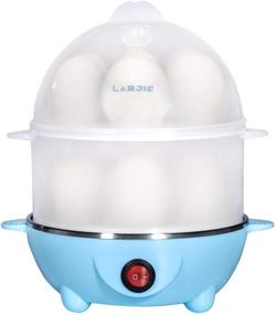 img 4 attached to 🥚 Electric Egg Boiler Cooker - Rapid Poacher, 7-14 Capacity, Soft/Medium/Hard Boiled or Poached, Auto Shut-Off, Blue