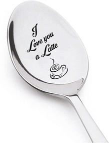 img 4 attached to ☕️ I Love You a Latte - Unique Spoon Gift for Kids, Dad or Mom - Perfect Boyfriend or Girlfriend's Gift! (#SP_078)