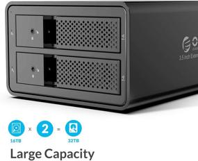 img 3 attached to 💾 ORICO 2-Bay USB 3.0 to SATA 3.5-inch Chia External HDD Enclosure - Supports 32TB (2 x 16TB), Aluminum Alloy, UASP, Disk Data Storage - Model 9528U3