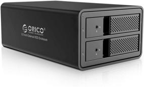 img 4 attached to 💾 ORICO 2-Bay USB 3.0 to SATA 3.5-inch Chia External HDD Enclosure - Supports 32TB (2 x 16TB), Aluminum Alloy, UASP, Disk Data Storage - Model 9528U3