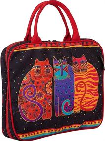img 1 attached to 👜 Stylish Indigo Cats Cosmetic Handbags & Wallets by Laurel Burch: Perfect for Women!
