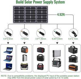 img 3 attached to Портативная солнечная панель зарядное устройство CHAFON 60W для портативного генератора Suaoki/станции питания Goal Zero Yeti/источника питания Jackery Explorer 240 - идеально подходит для кемпинга, путешествий на ване или автодоме, порты USB A/USB C