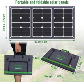 img 1 attached to 🔌 CHAFON Portable 60W Solar Panel Charger for Suaoki Portable Generator/Goal Zero Yeti Power Station/Jackery Explorer 240 – Ideal for Camping, Van RV Travel, USB A/USB C Ports