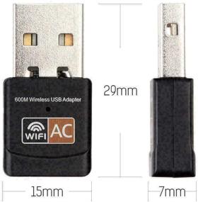 img 2 attached to 📶 High-Speed Dual Band USB WiFi Adapter, AC600 Mbps Wireless Network Adapter for Laptop/Desktop/PC, 2.4/5Ghz Mini Wireless USB WiFi, 802.11 Support for Windows/MAC Book/Notebook