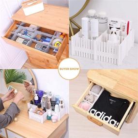 img 2 attached to Customizable Drawer Divider: Organize Clutter, Cutlery, Makeup, Clothes in Kitchen, Bathroom, Bedroom, Office - 16 pcs