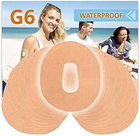 img 1 attached to 🩹 FixiC – G6 Adhesive Patches 25 Pack – Premium Waterproof Patches with Pre-Cut Back Paper – Long-Lasting Adhesive Patch for G6 (Tan)