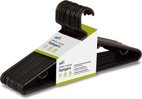 img 1 attached to Honey-Can-Do HNGZ01520 Lightweight Recycled Plastic Hangers, 60-Pack, Black - Organize Your Closet Efficiently!