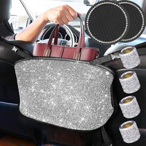 img 4 attached to Bling Car Mesh Organizer Backseat