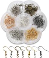 📿 toaob 1box 140pcs earring hooks - hypoallergenic fish hooks with ball and coil - 7 colors 18mm - nickel free earring parts - jewelry findings for diy jewelry making logo