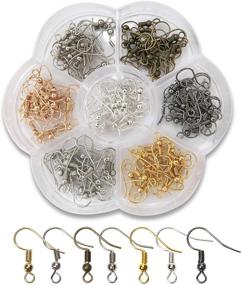 img 4 attached to 📿 TOAOB 1Box 140pcs Earring Hooks - Hypoallergenic Fish Hooks with Ball and Coil - 7 Colors 18mm - Nickel Free Earring Parts - Jewelry Findings for DIY Jewelry Making