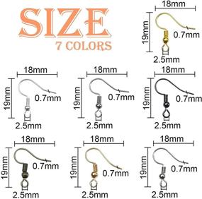 img 3 attached to 📿 TOAOB 1Box 140pcs Earring Hooks - Hypoallergenic Fish Hooks with Ball and Coil - 7 Colors 18mm - Nickel Free Earring Parts - Jewelry Findings for DIY Jewelry Making