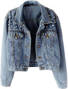 img 4 attached to Stylish Blue Embroidered Beading Coat for Women by Tanming (Size M) - Trendy Women's Clothing
