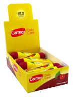 🍒 carmex lip balm fresh cherry spf#15 0.35 ounce tube (12 pieces) - moisturizing cherry flavored lip balm with sun protection logo