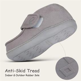 img 1 attached to Suede House Slippers for Boys and Girls - Comfy Kids Shoes with Adjustable Hook and Loop by EverFoams