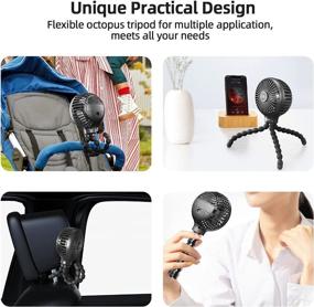 img 3 attached to Portable Handheld Stroller Fan Rechargeable