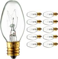 💡 pack of 10 clear 15-watt light bulb for scentsy plug-in warmer nightlight, mini scented candle wax warmer diffuser, and himalayan salt rock lamps & baskets. replacement bulb with candelabra base - 15c7 15w logo