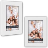 🖼️ nexhommy 5x7 picture frames set - solid wood photo frame (2 pack, white) with versatile hanging and display options логотип