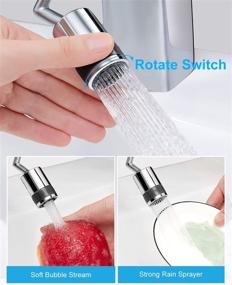 img 1 attached to 🚰 ODMJ Kitchen Faucet Aerator: 720° Swivel & 2 Modes Splash Filter Faucet Sprayer Head for Bathroom - Compatible with 22mm/0.86in & 24mm/0.94in